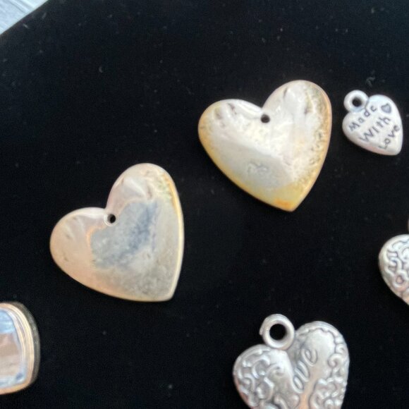 Vintage heart jewelry findings for craft projects - Picture 4 of 7